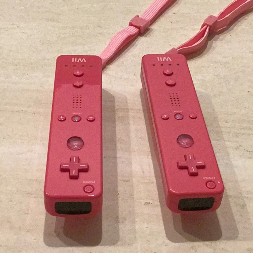Nintendo Wii Remotes Controller OEM Lot Of 2 Pink Remote Authentic